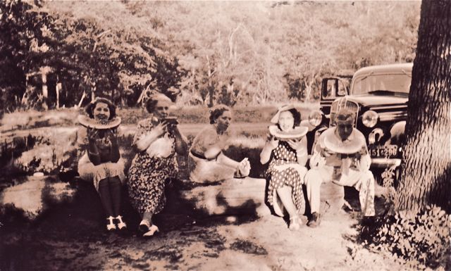 Met een klein stukje meloen ieder kwamen wij de dag door hoor!